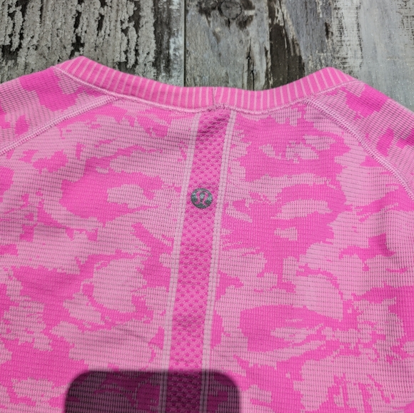 Lululemon Swiftly Tech Long Sleeve Crew Heathered Raspberry Glo Light size 10 - Picture 3 of 6